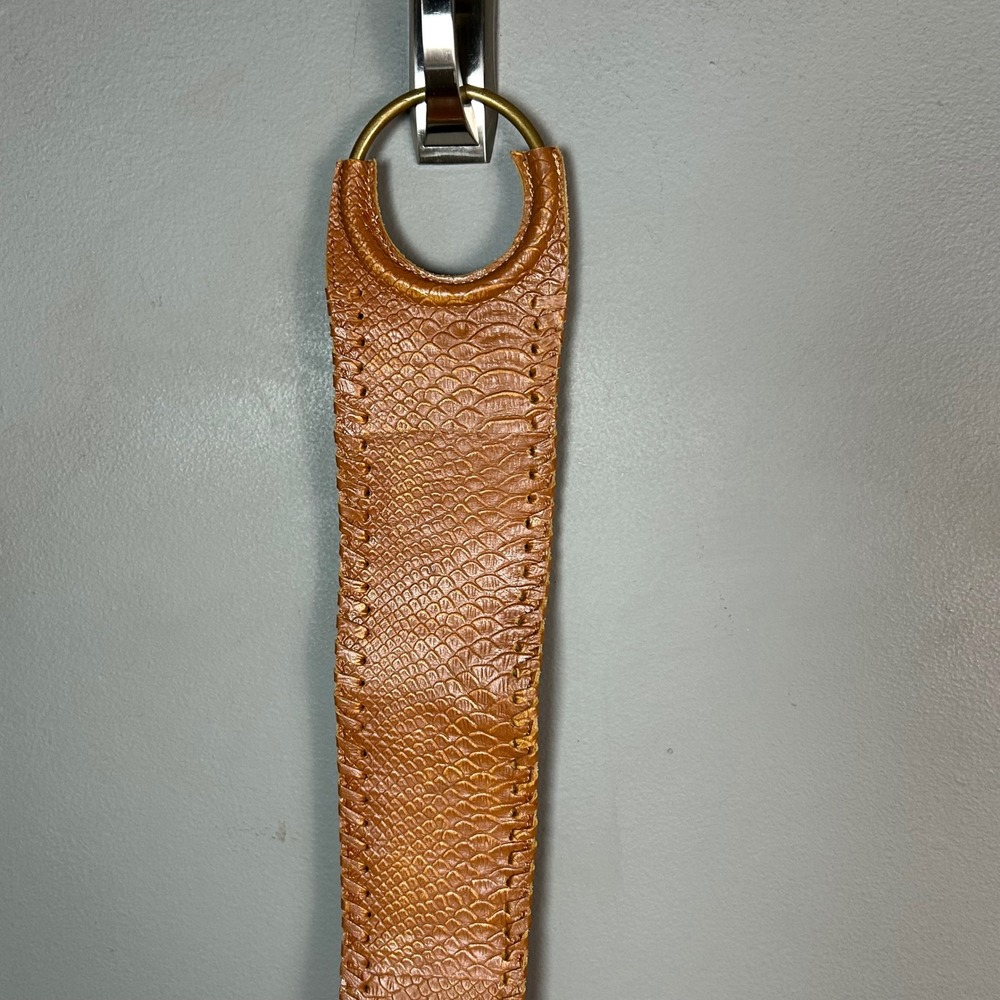 Motif 56 Corset Belt Small Tan Brown Embossed Leather Wide Boho Festival - Picture 9 of 12